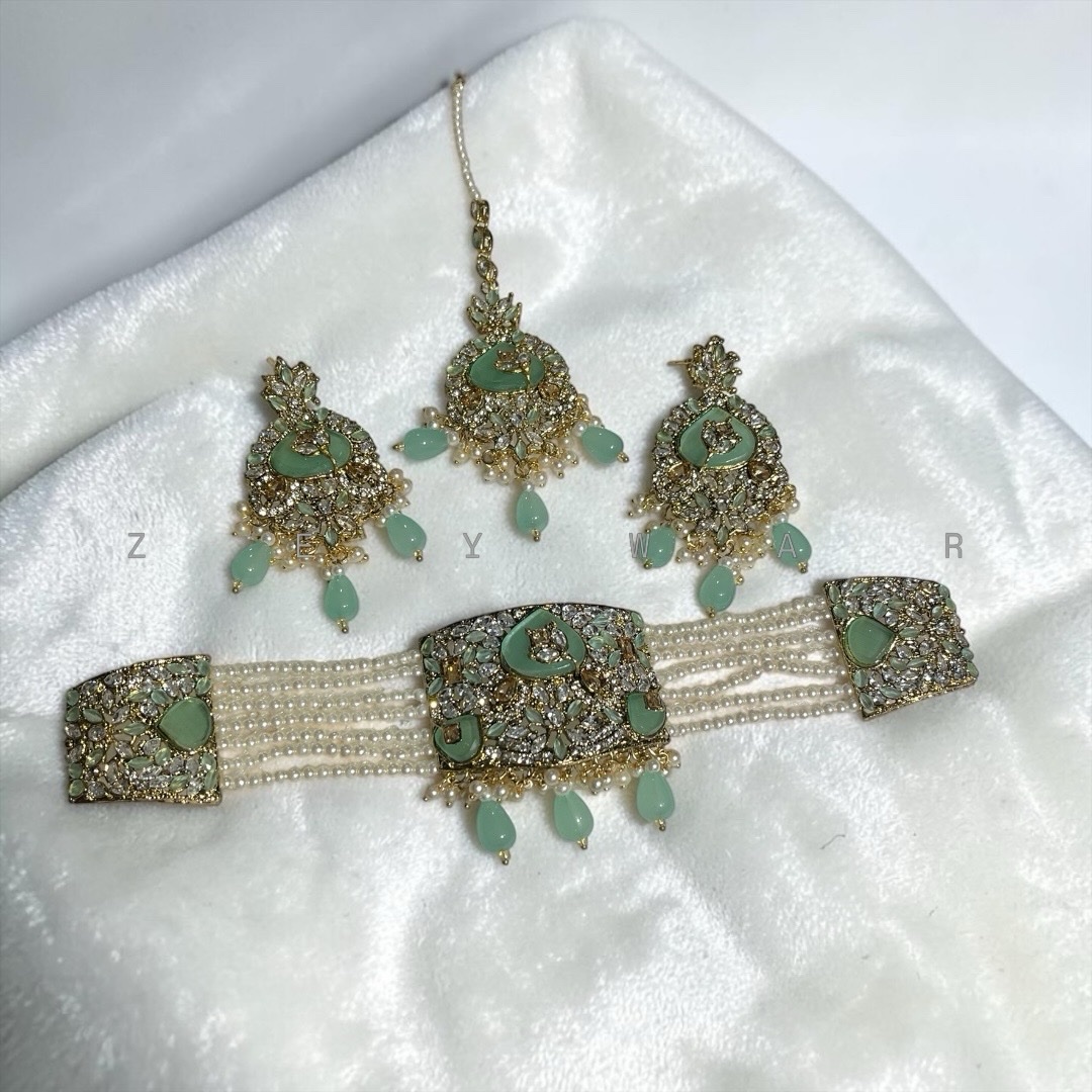 Turkish Choker set with tika high quality manjos set