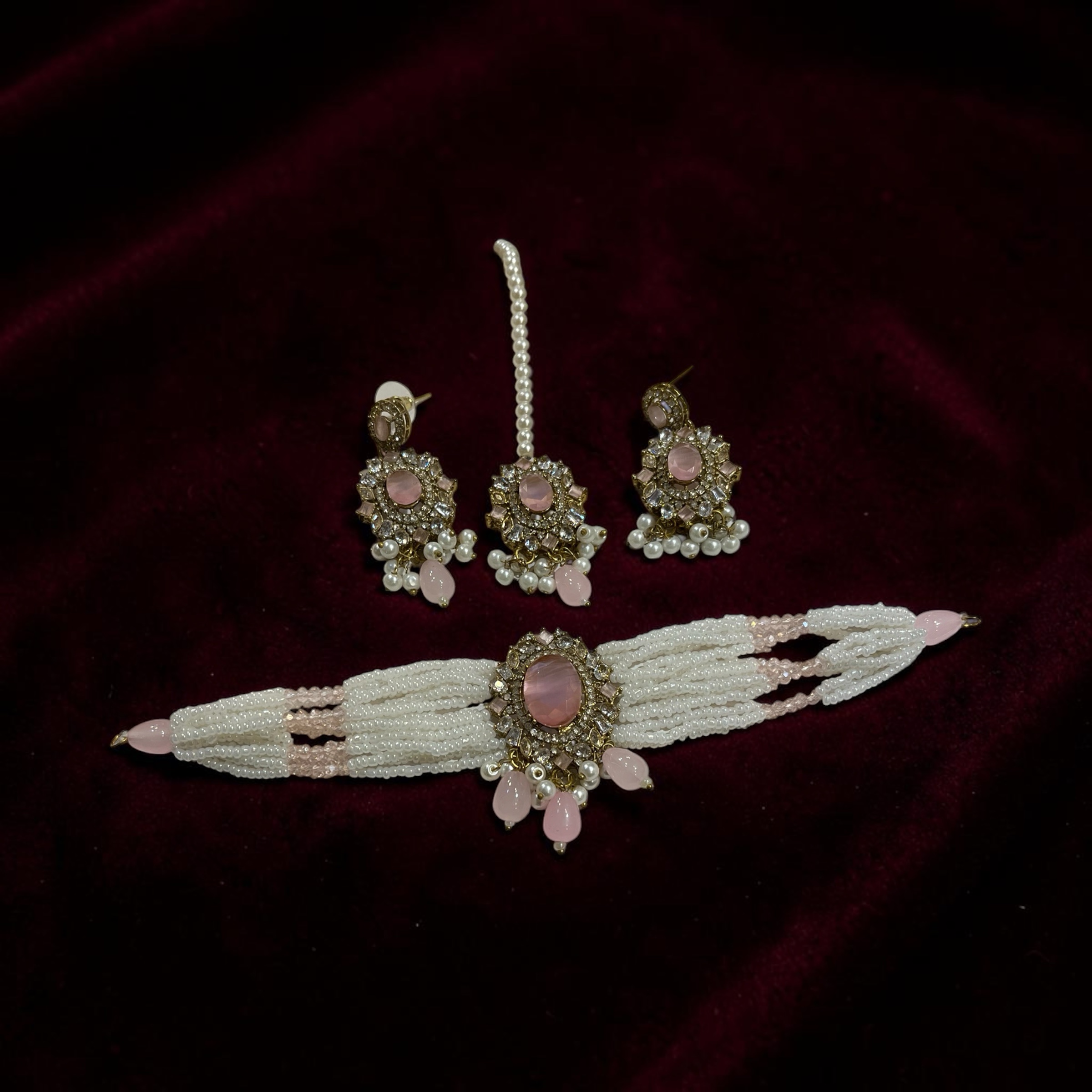Micro beads choker set with tika premium quality