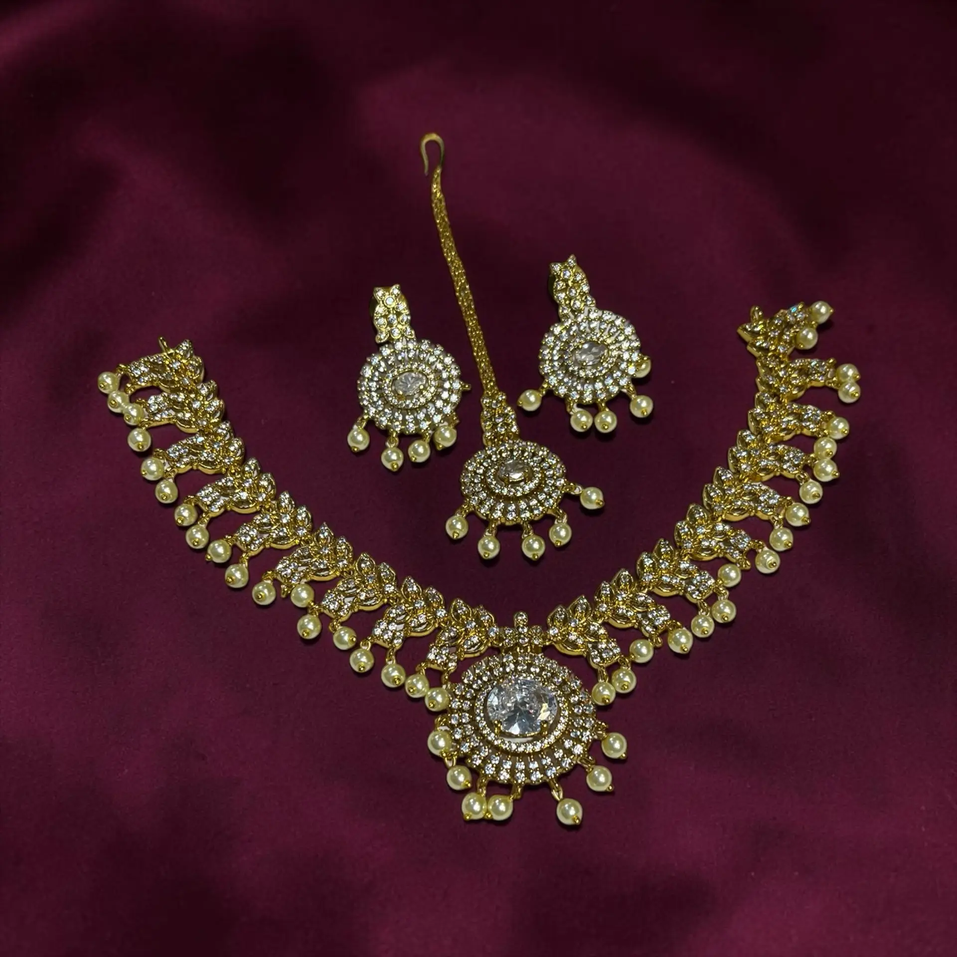 High quality rajwari zarkun set with tika