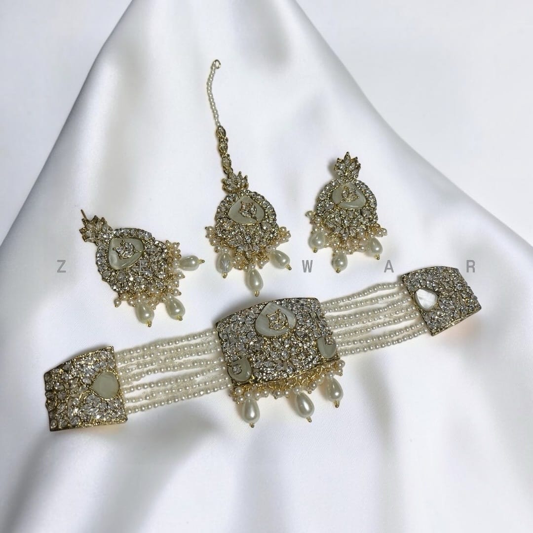 Premium Zircon Egyptian Choker Set - Image 4