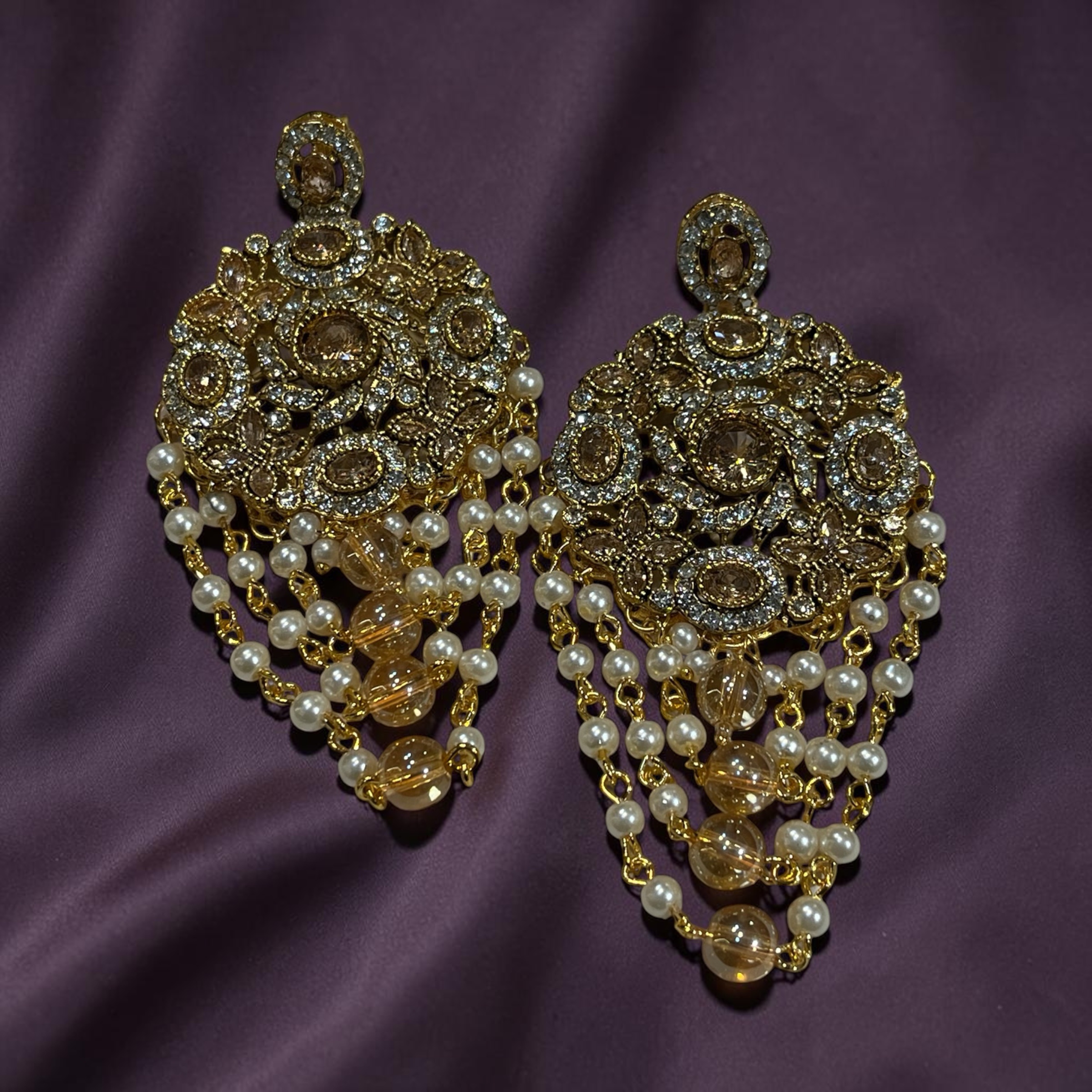 Premium piece golden earrings